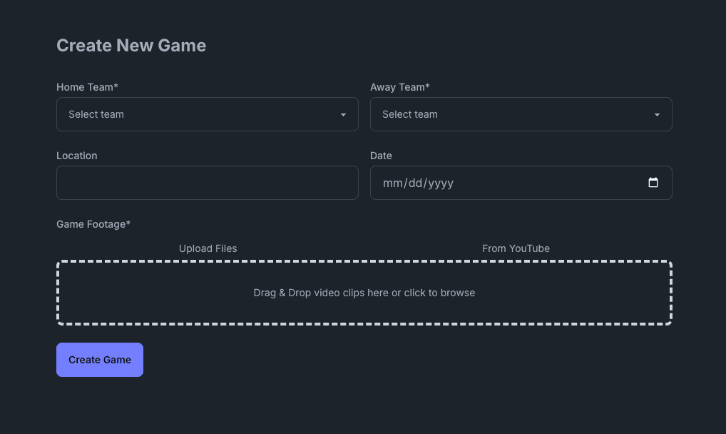 A still frame from a basketball game recording